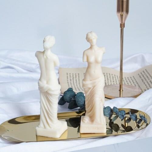 Art Woman Body Candle Mold Female Candle Silicone Mold Fragrance Human Shaped Venus Goddess Candle Making Wax Plaster Mould