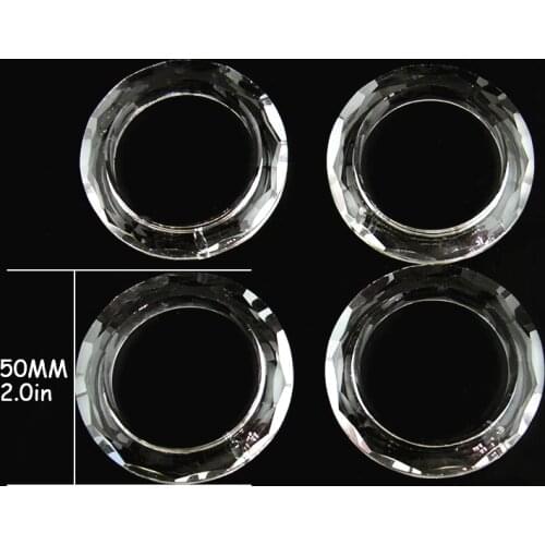 50mm Crystal Light Ring Circle Handing Crystal Light Ring Chandelier Glass Crystals Lamp Prisms Parts Drops Pendant Fashion Ring