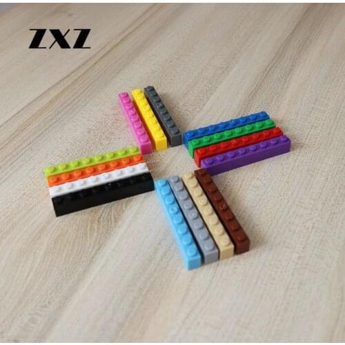 50pcs/lot Bricks 1x8 Building Self-Locking Blocks Compatible 3008 Bricks Bulk MOC Car Accessory Kids Block Toys Replacements