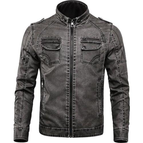 Nice Winter Men Leather Jacket Warm Fleece Velvet Coat Leisure Men Jacket Casual Motorcycle Windproof PU Leather Male Jackets
