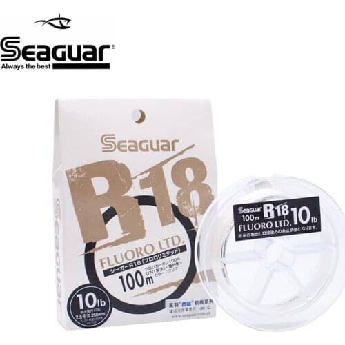 Seaguar R18 Fluoro LTD 100M/110YDS Premium Fluorocarbon Line Main Line High Strength Freshwater Saltwater Wire Fishing Line
