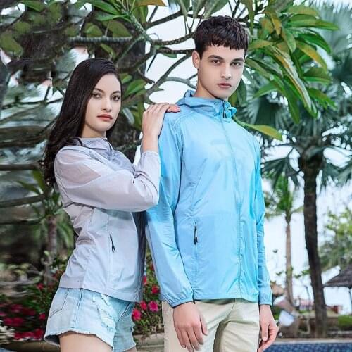 M-4XL Thin Elasticity Hooded Sun Protection Clothing Light Breathable Outdoor Casual Fishing Camping Trekking Couples Skin Coat