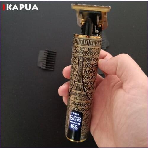 Hair Trimmer For Man USB Rechargeable T-Outliner LCD Hair Clipper Barber Shop Mens Shaver Trimmer Beard Hair Cutting Machine