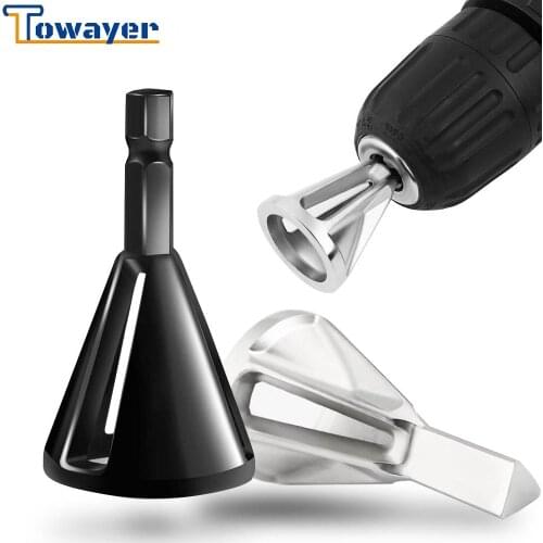 Towayer 28mm Chamfer Tool Deburring External Stainless Steel Metal Drill Bit Remove Burr Tools For All Kinds Of Chuck Drills