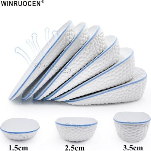 Invisible Increase Height Insoles Light Weight Soft Elastic Lift for Men Women Shoes Pads 1.5CM 2.5CM 3.5CM Heighten Lift Insole