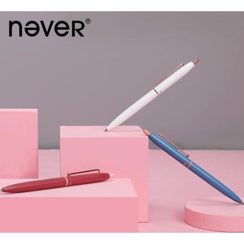 Never Metal Pen Gel Pen Black 0.5 Signature Pen Minimalist Automatic Metal Pen High-grade Frosted Student Nordic Series