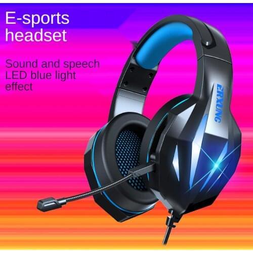 Cross-border new wholesale headsets wholesale headset computer e-racing bass headset line-controlled light-emitting headphones