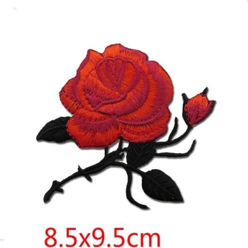 New Rainbow Floral Flower Love Peace 3D Embroidered Cartoon Anime sewing on Iron On Patches For Clothes Eyes Parches Applique