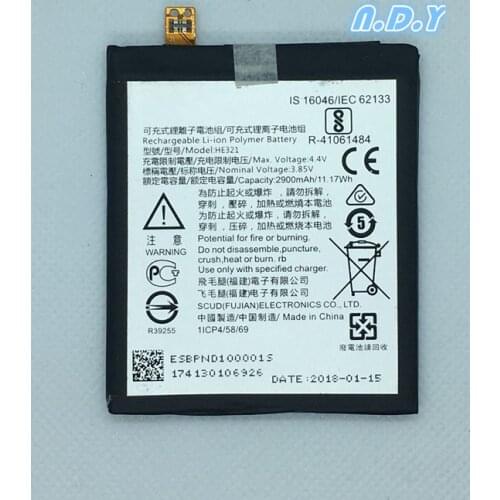 Original HE321 2900mAh Battery For Nokia 5 nokia5 Dual SIM (TA-1053 DS) N5 Batteries Bateria
