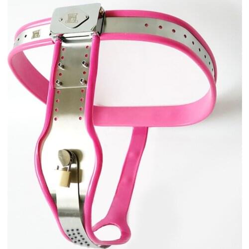 Stainless Steel Silicone Female Chastity Belt Pants BDSM Bondage Sex Toys For Woman Chastity Lock Device Strapon Slave Restraint