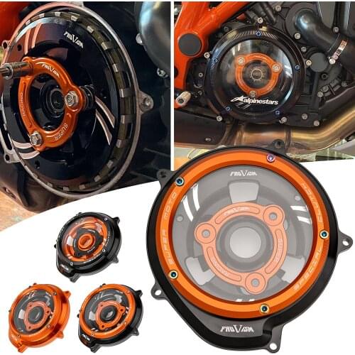 LC8 Engine Transparent Clutch Cover Guard Protector For KTM 1290 Super Duke R GT 1090 1050 1190 Adventure S T 2004-2020 2019 18