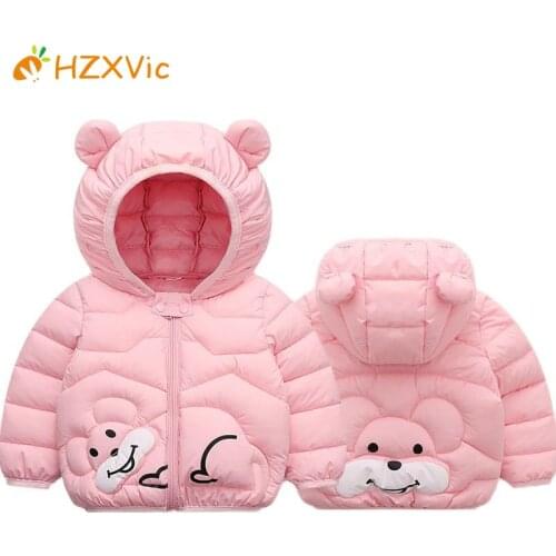 HZXVic Winter Hooded Coats For Kids Down Jackets Boys Children Warm Cartoon Jacket Parka Coat Girls Outerwear F rom 1 to 5 Years