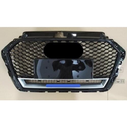 Car Front Bumper Grill Center Grille for Audi A3/S3 8V 2017 2018 2019 2020(Refit for RS3 Style) Car Front Bumper Grille