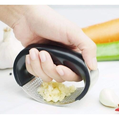 Manual Garlic Press Stainless Steel Garlic Grater Grinder Ginger Press Chopper Fruit Vegetable Tools Kitchen Gadgets Crusher