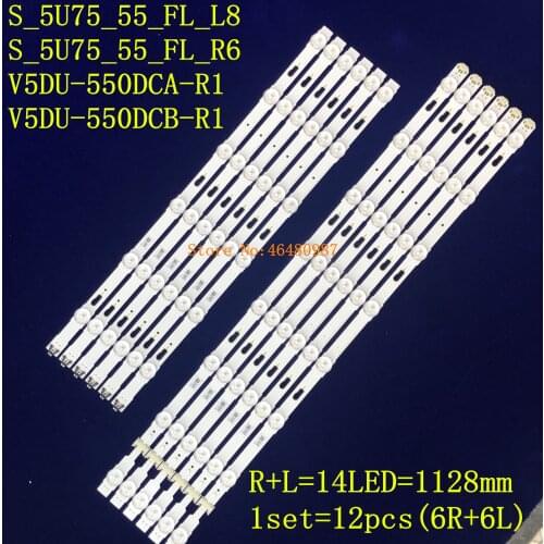 12 PCS LED backlight strip for Samsung UE55JU7500 UE55JU6740 UE55JU6742 UE55JU6745 UE55JU7000 UE55KU6000 UE55KU6100 UE55KU6070