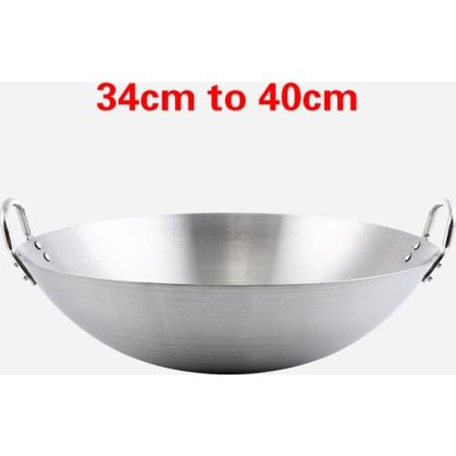 Chinese Traditional Iron double ear chef fry wok stainless steel Wok Gas Cooker Wrought Iron Kitchen Cookware wok pan wok burner