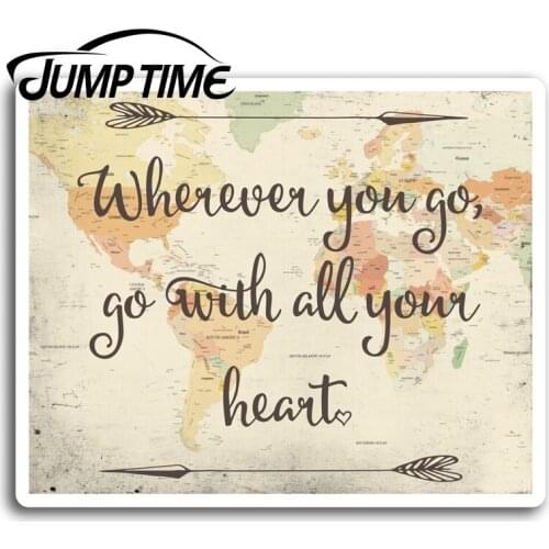 Jump Time for World Travel Inspiration Vinyl Stickers Sticker Laptop Luggage Decal Rear Windshield Waterproof Car Accessories