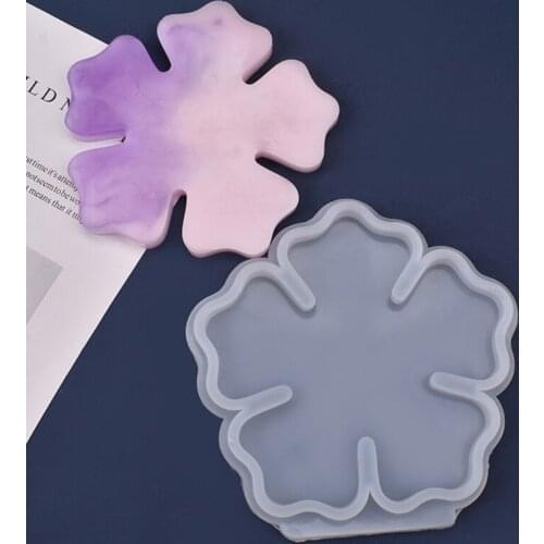 Cherry Blossom Coaster Silicone Mould DIY Crafts Cup Mat Pad Making Tool Crystal Epoxy Resin Mold