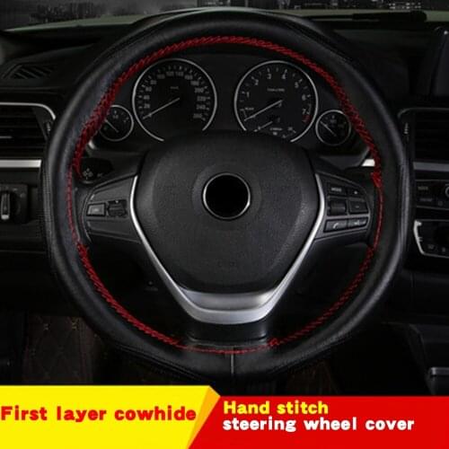 High-Quality Cowhide Anti-Skid Hand-Sewn Car Steering Wheel Covers Are Suitable For 90% of the Models on The Market