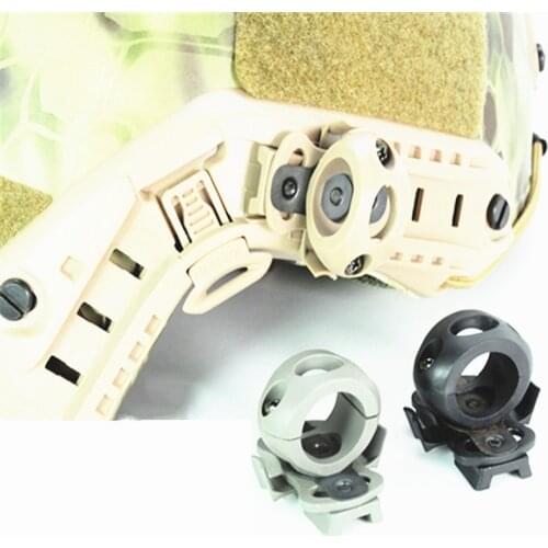 Helmet Clamp Flashlight Adapter 21mm 25.4mm for Fast Helmet Airsoft Tactical Hunting Cycling Camera Torch Holder