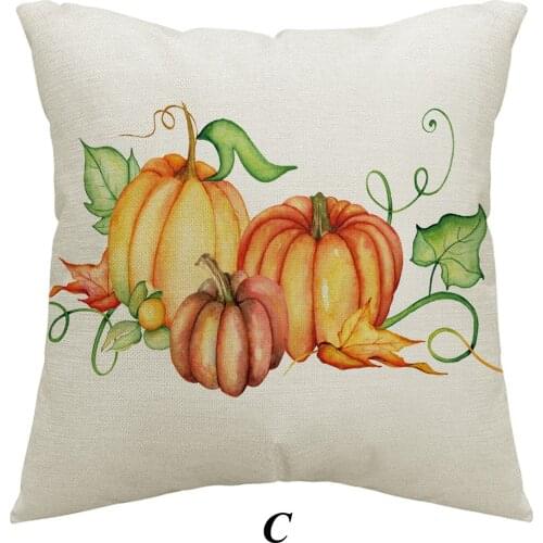 New Design 1PC Halloween Pumpkin Ornaments Printing Pattern Pillow Cover Cotton Linen Square Pillowcase Cushion Cover Home Gift