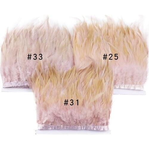 2/5/10yard Pheasant Feathers Trims Fringe 10-15cm Natural Rooster Feathers Ribbon Accessory for Jewelry Making Wedding Dress