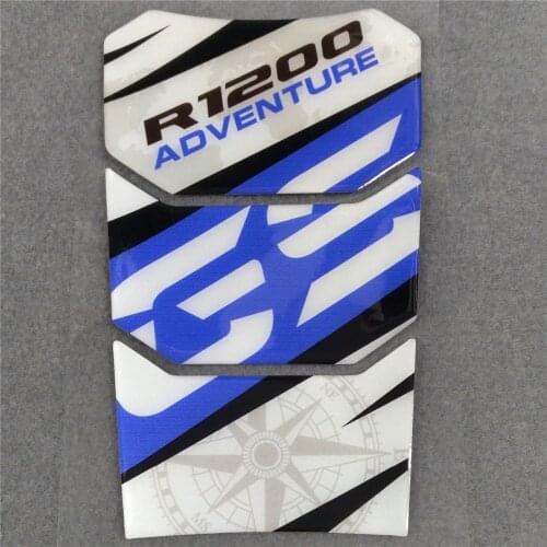 White and blue Motorcycle High Quality For BMW R1200GS R1200 GS Tank Pad 3D Resin Sticker Decorative Protector