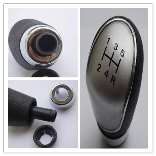 Fast shipping for 5 Speed Car Gear Shift Knob With Siver Cap For Ford Focus 2005-2013 Fiesta MK7 C-max
