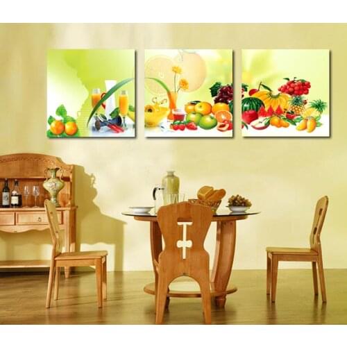 Ccanvas Painting Printed Painting modern home decorative Fruits Painting on canvas 3 Panel Wall art With Framed W0190