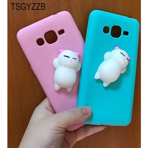 Cat Case For Samsung Galaxy J2 Prime Cover Silicon Cute G532F TPU Squishy Slow Rising Cases For Coque Samsung Galaxy Grand Prime