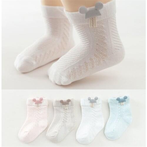 Newborn Baby Childrens Socks for Girls Boys Tube Mesh Sock носки Spring and Summer Toddler Infant Kids Socks