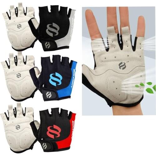 Fitness Sports Gloves Half Finger Gloves For Bicycle Riding Gloves Outdoor Anti-skid Shock Absorption Cycling Gloves BIKEBOY