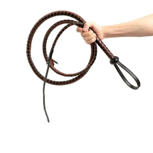 Smspade 2.4m long microfiber leather bull whip ,bodnage sex spanking bull whip/horse whip, handmade horse flogger whip
