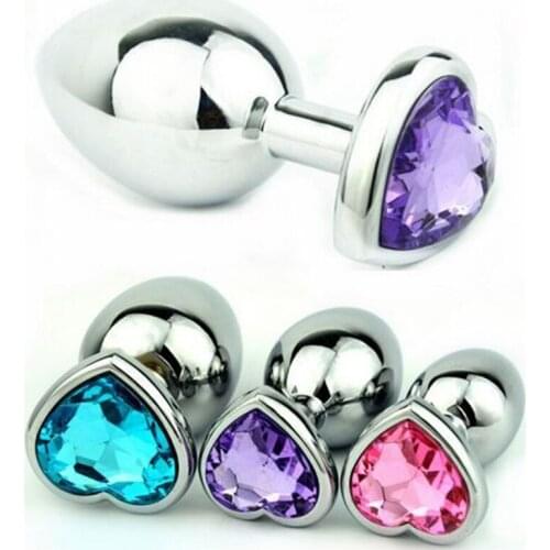 Small Size Metal Anal Plug Booty Beads Stainless Steel+Crystal Jewelry Sex Toys Adult Products Butt Plug