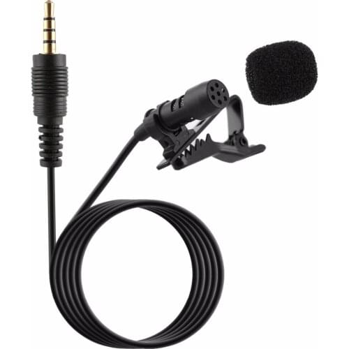Mini Condenser Lapel Microphone 3.5mm Tie Lapel Lavalier Clip On Double Microphone for Lectures Teaching Interview