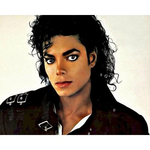 Diamond Painting Kits With AB Drill Diy 5D Poured Glue Scalloped Edge Round Square Coloring Michael Jackson Decor Art Gift
