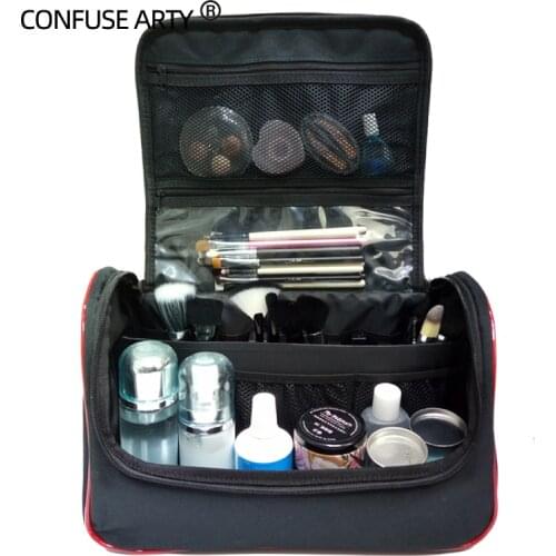 New Professional Cosmetic Case Beauty Brush Clapboard Makeup Bag Travel Necessary Waterproof Insert Barber Scissor Bag