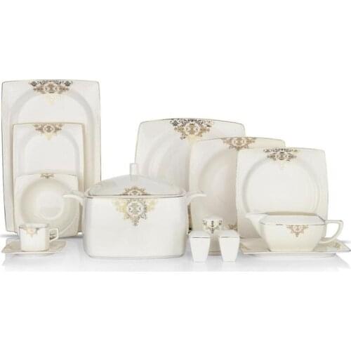 SCHAFER TILSIM (SHF7054) Dinner SET-85 Pieces-Gold