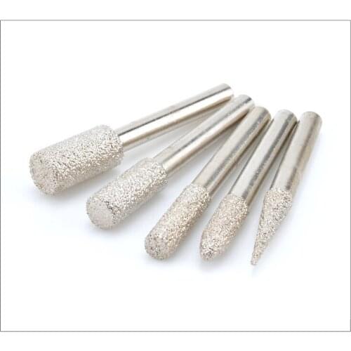 Brazing sintered grinding diamond grinding head jade carving diamond grinding head 6MM handle PEN