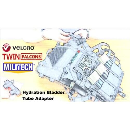 MILITECH TWINFALCONS TW Hydration Bladder Tube Adapter Water Bladder Tube Adaptor Connector for JPC 2.0 FCSK Slickster CQC CQB
