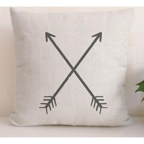 Arrow pillow throw pillow arrow decor 18*18inch linen cotton cushion for home decor throw pilow