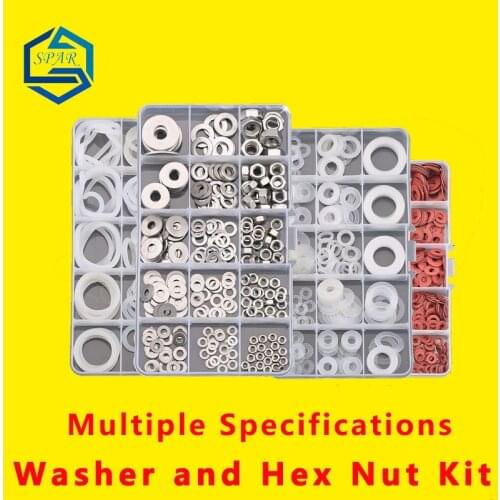 Plain Washers Gasket Screw flat Washer Hex Nut Hexagon Nut Cap Screw cap flat washer combination set Washers and Hexagon Nut Kit
