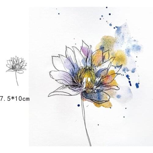 Clear Stamps Silicone Seal for DIY Scrapbooking Card 1pc Flowers Rubber Stamps Making Photo Album Handemade Crafts New Stamps