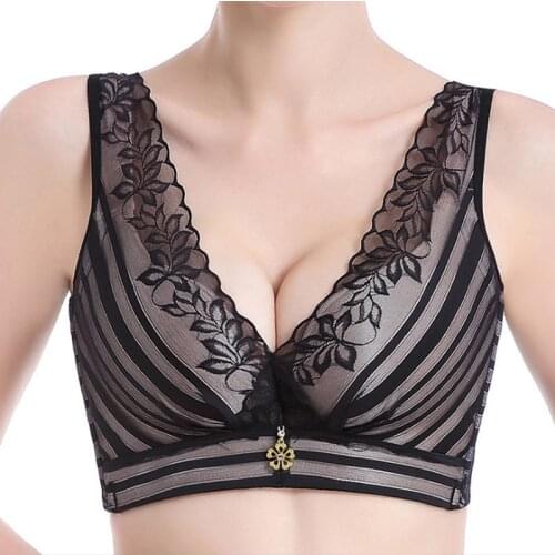 Sexy Lace Push Up Bras For Women Underwear Bralette Lingerie Seamless Brassiere Brand Wire Free Silk Flower Bras Women