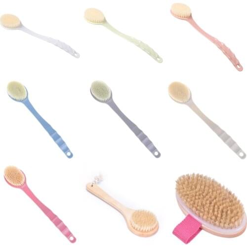 Wooden Bath Shower Bristle Brush SPA Body Brushes Without Handle Dry Skin Body Brush Soft Natural Bristle Shower Brushes