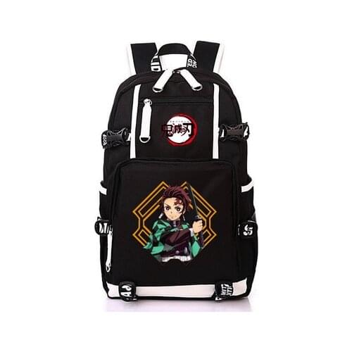 Demon Slayer Cartoon Student School Shoulder Bag Cosplay Backpack Kimetsu no Yaiba Tanjiro Kamado Tanjirou Laptop Travel Bags