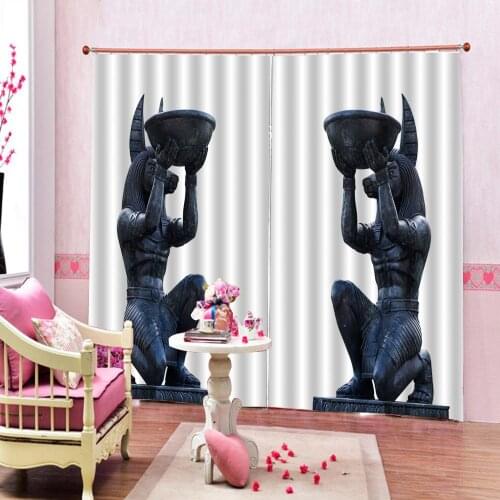 3D digital printing black deer modern blackout curtains living room curtains bedroom custom curtains