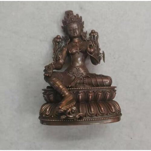 Holy and special mysterious plateau culture temple prayer scriptures Gabala Saffron Green Tara Buddha sculpture decoration