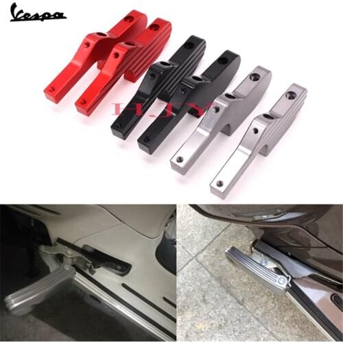 Passenger Foot Peg Extensions Extended Footpegs with 4 screws for Vespa GT GTS GTV 60 125 200 250 300 300ie