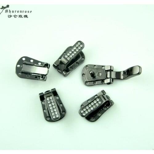 High-grade rhinestone embellishments Buckles metal fur snapfastener buttons used for fur coat